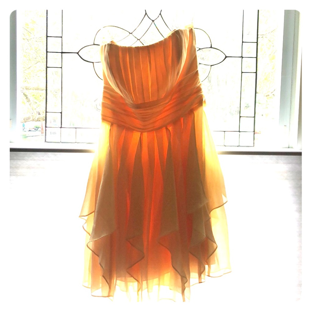 Canary Yellow David’s Bridal Bridesmaids dress